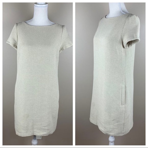 NWT Massimo Dutti Beige A-line Mini Dress. Size 6. - Picture 2 of 8
